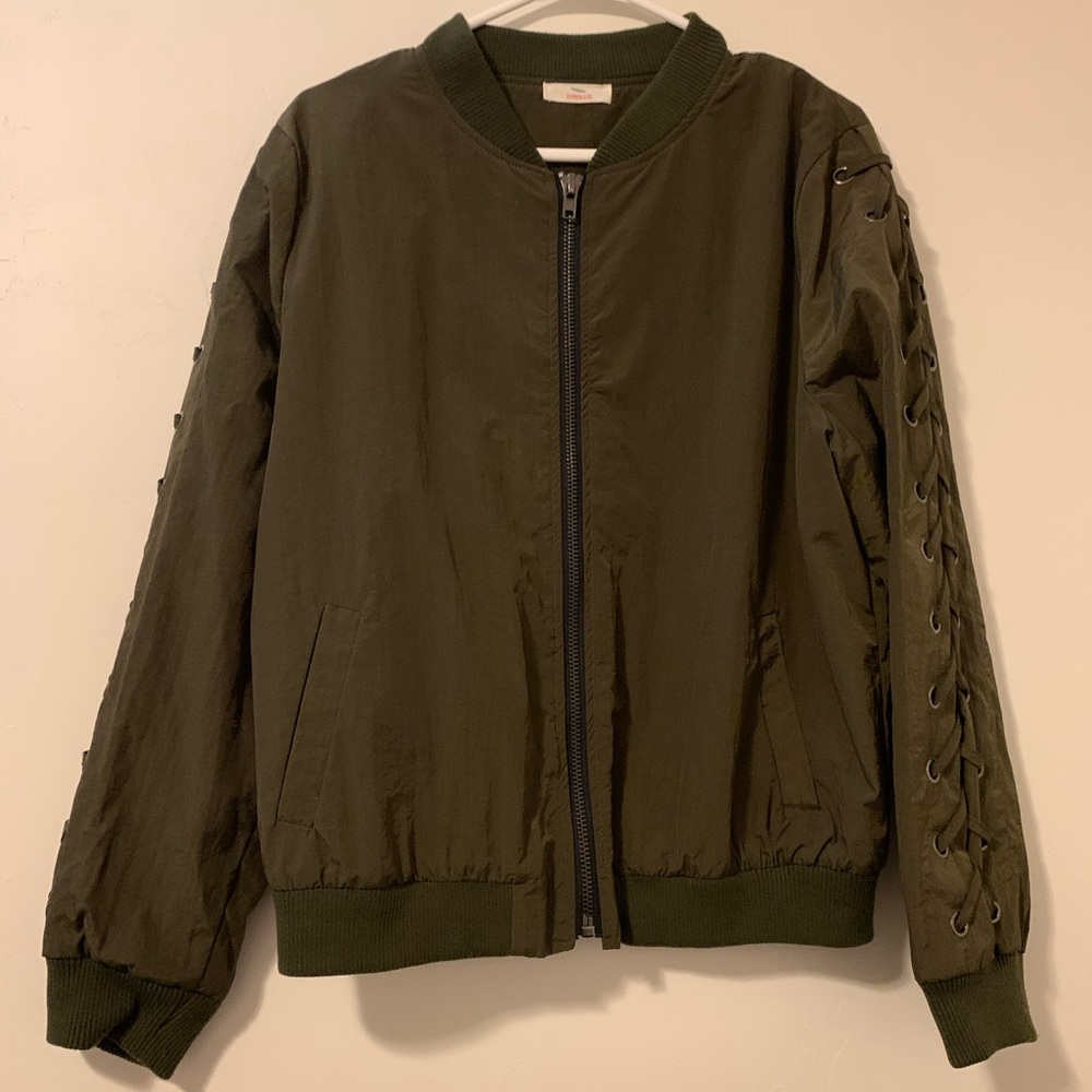 Green bomber jacket